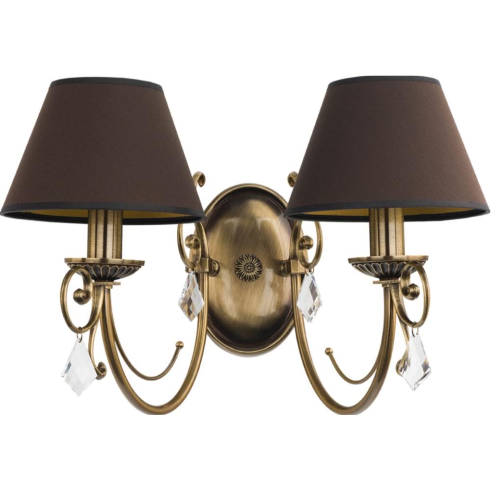 antik rez kristalylampa dupla falikar textil ernyos fali lampa luxus polgari elegans klasszikus vilagitas lampabolt villa kastely.jpg